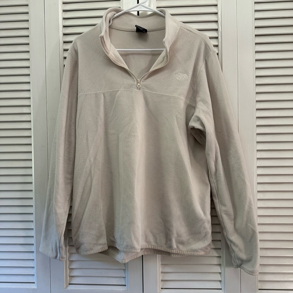 The North Face Glacier Fleece Pullover in Cream size XL